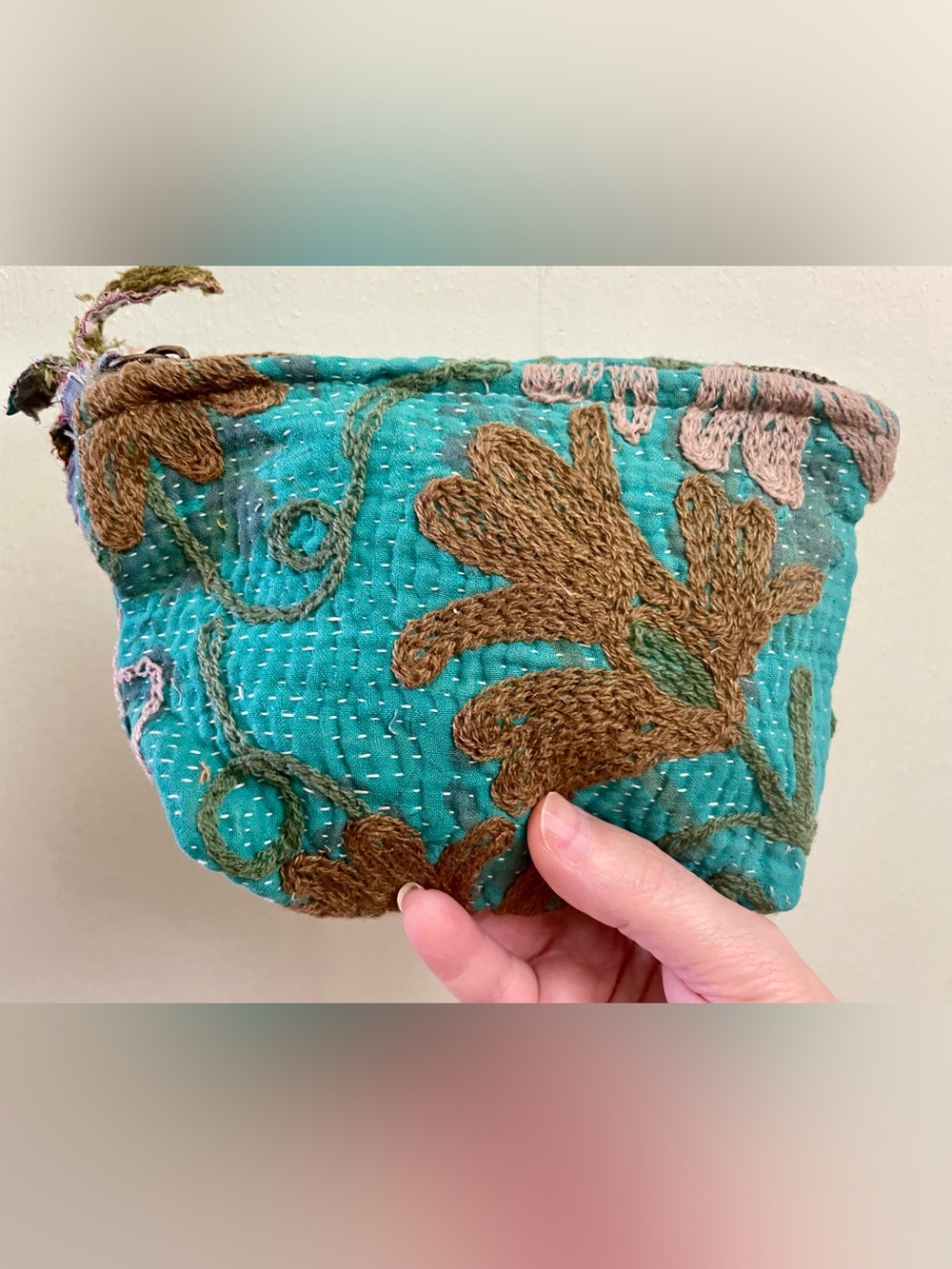 Kantha Suzani Pouch Bag Handmade from India